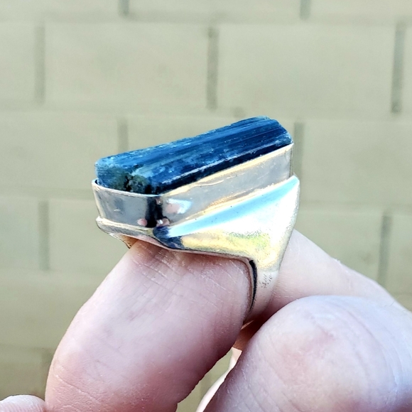 New Men's Kyanite 925 Silver Statement Ring. - Picture 3 of 12